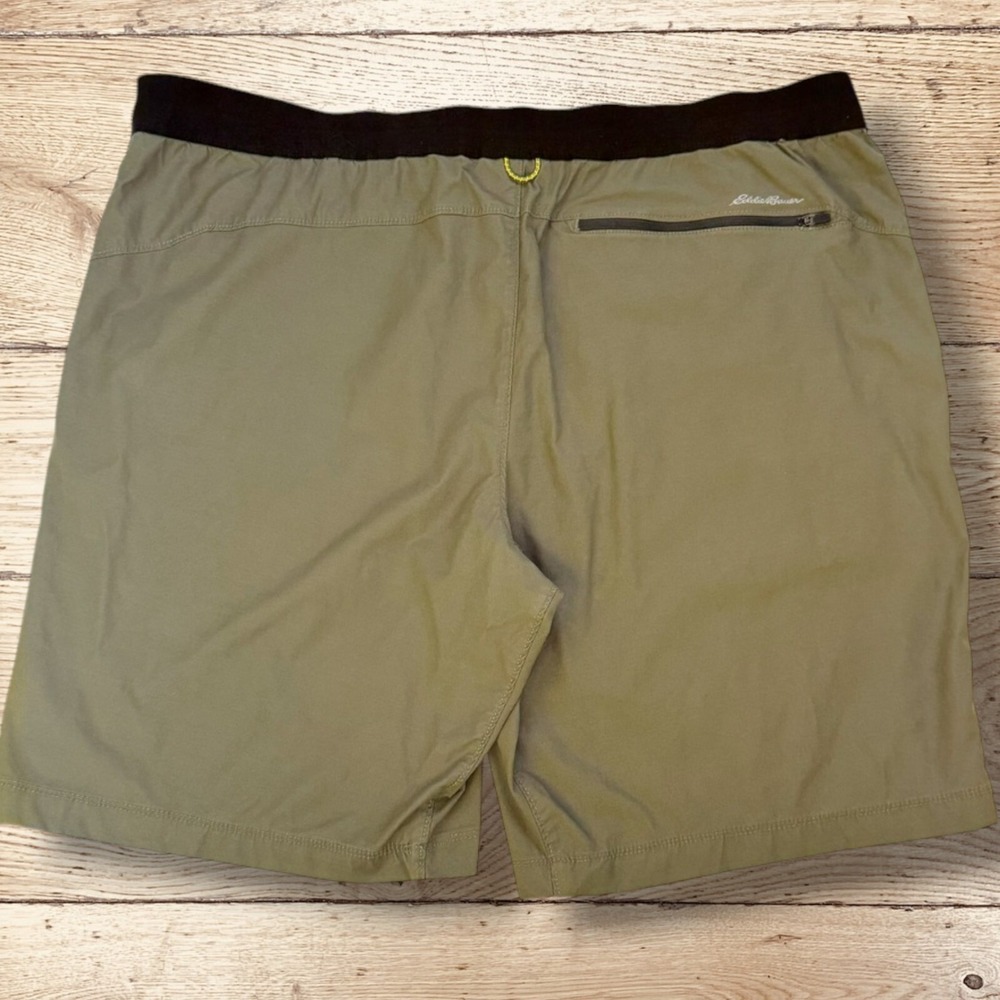 EDDIE BAUER Mens Travex Ultimate Adventure Pull On Cargo Shorts 2XL XXL Green - Picture 2 of 8